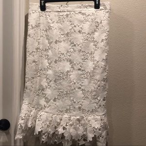 Rachel Parcell Midtown Skirt in White NEW